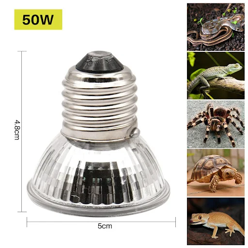 Reptile Lamp Mini Ceramic Lamp Pet Heat Lamp Bulb Turtle Basking Uv Light Bulbs Amphibians Lizards Temperature Controlle