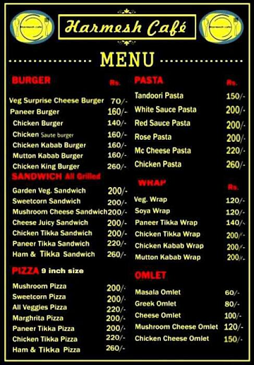 Harmesh Cafe menu 