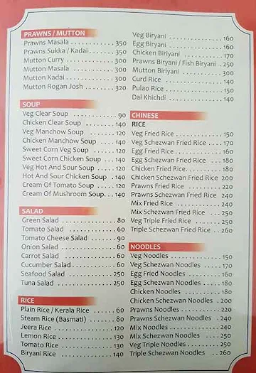 Hot & Spice Kitchen menu 