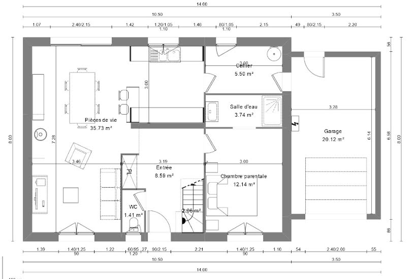  Vente Terrain + Maison - Terrain : 444m² - Maison : 100m² à Le Breuil-en-Auge (14130) 