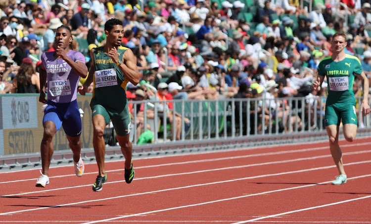 Wayde van Niekerk in action during the men's 400 metres heats on Sunday.