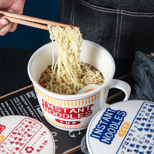 Title 3, Ceramic Large Capacity Instant Noodle Bowl with...