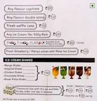 Natural Ice Cream menu 2