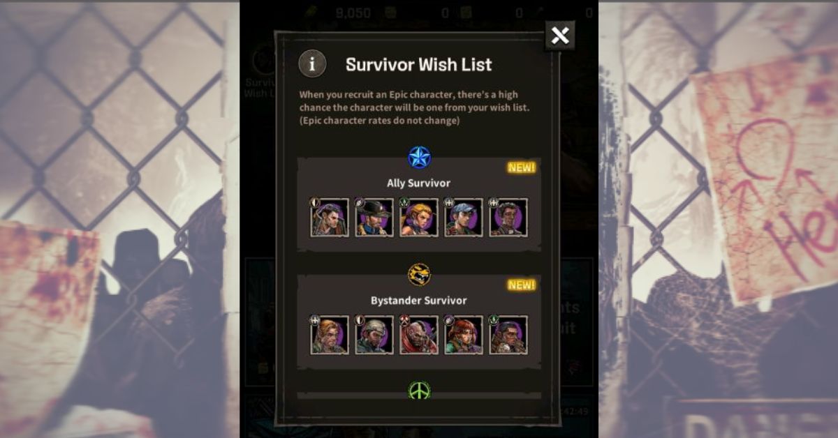 Survivor wish list