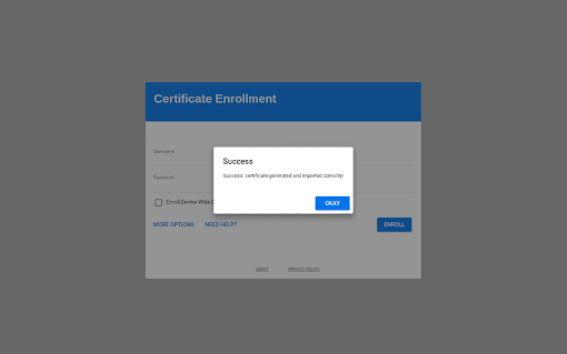 Certificate Enrollment for Chrome OS