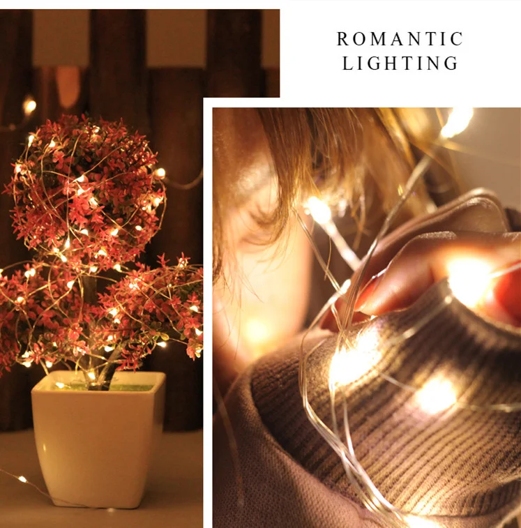 Title 6, Cadena de luces LED con cable de cobre y caja d...