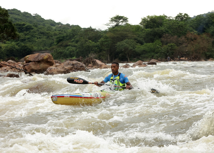 Musawenkosi Mtolo paddled to second place.