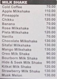 Sainath Juice Senter menu 3