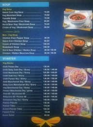 Hotel Pandiaas menu 1