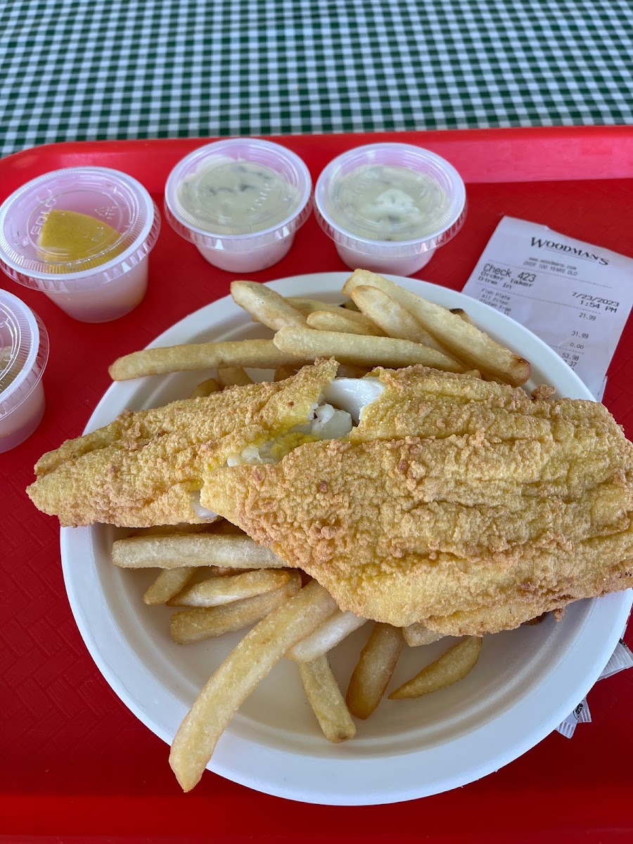 Fried fish plate