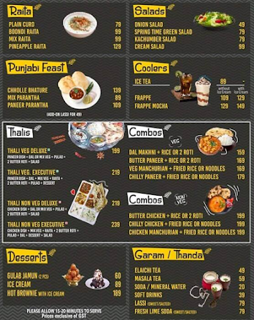 Chawlas 2 - Since 1960 menu 