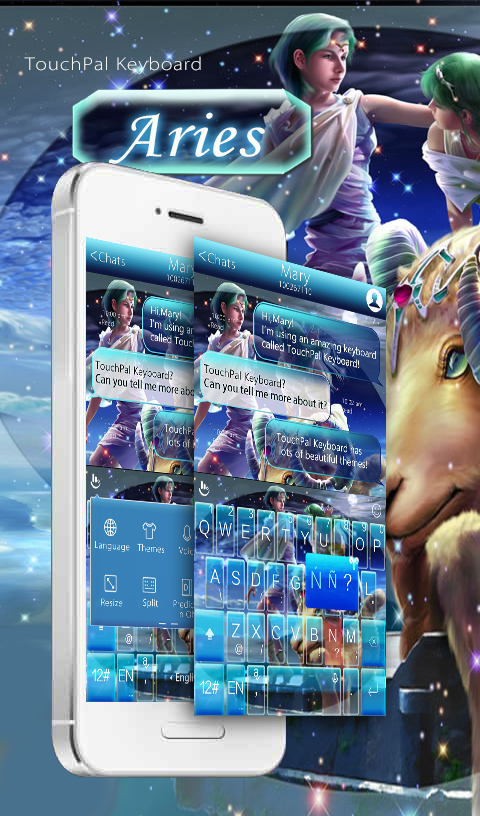 Android application Stars Aries Keyboard Theme screenshort