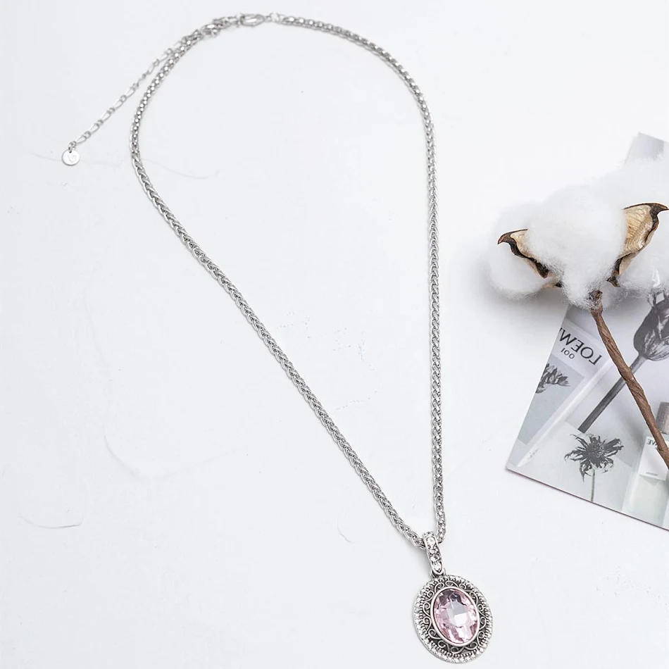 Dames herfst- en winter lange hanger ketting met edelsteen, een elegante ketting die elke outfit compleet maakt en je stijl versterkt.