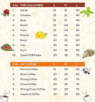Chai Lovers Bar menu 1