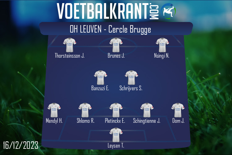 Opstelling OH Leuven | OH Leuven - Cercle Brugge (16/12/2023)