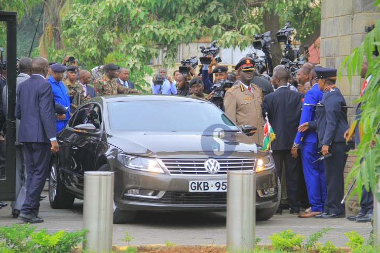 Treasury CS Njuguna Ndung’u when he arrived at Parliament ahead of the Budget Reading on June 15.