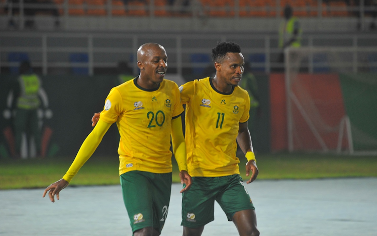 The Mamelodi Sundowns pair of Khuliso Mudau and Themba Zwane, pictured in the group stage match against Namibia in Korhogo, were two of the stars of Bafana Bafana's bronze medal campaign at the Africa Cup of Nations in Ivory Coast in January and February.