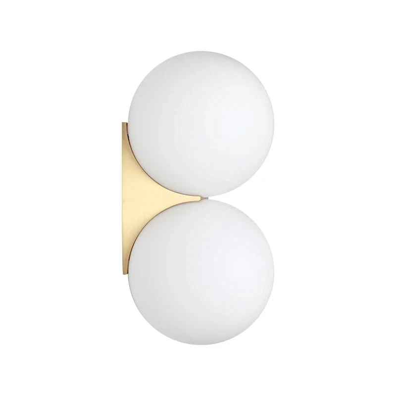 Bedroom Bedside Lamp Simple Glass Ball Wall Lamp