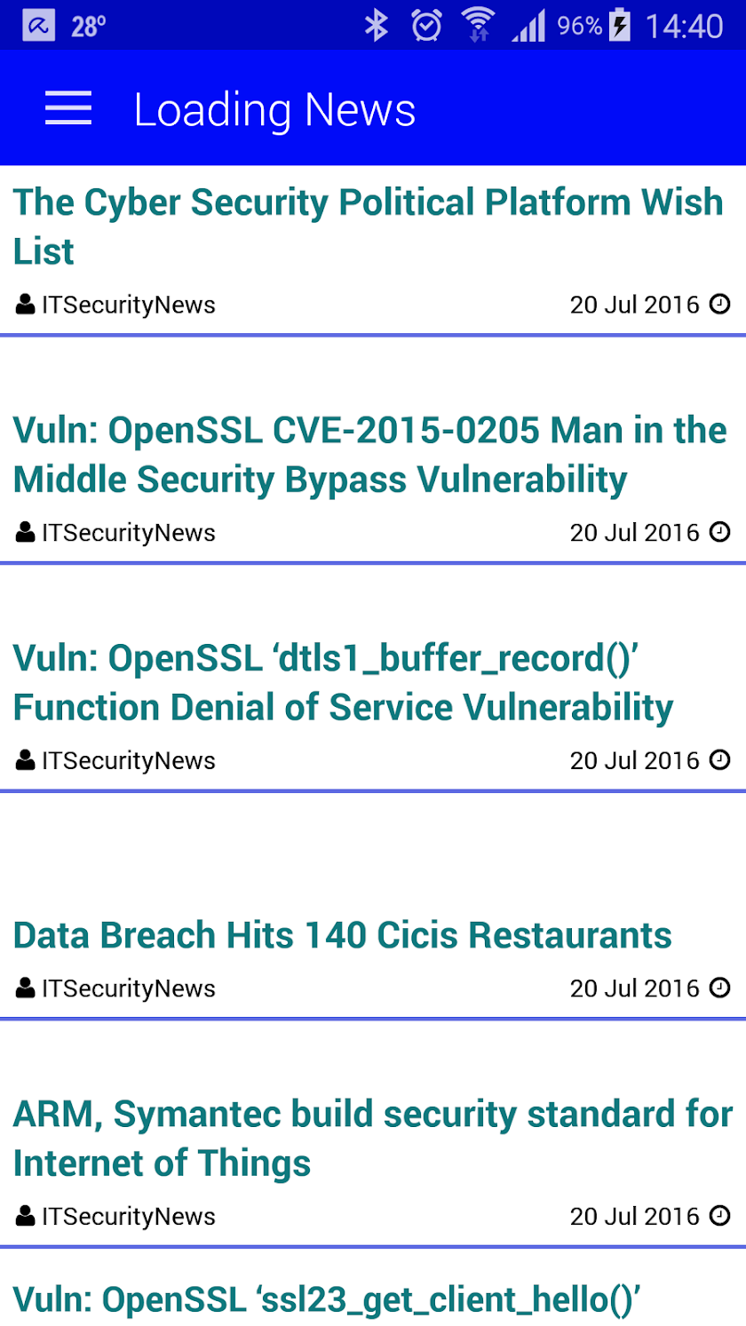 IT Security News Screen 2