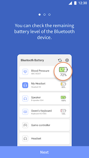 Screenshot Bluetooth Battery