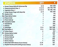 Calcutta Eatery menu 1