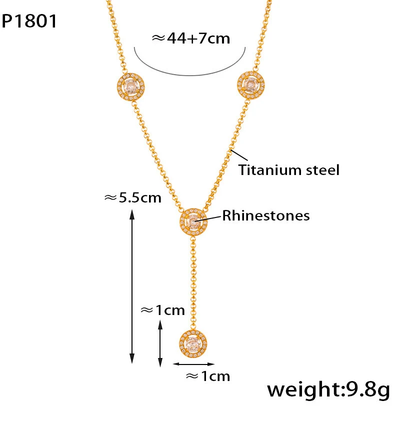 Title 1, Eenvoudige Ronde Ketting met Lange Tassel en Di...