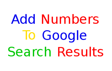 Add Numbers to Google Search Results Preview image 0