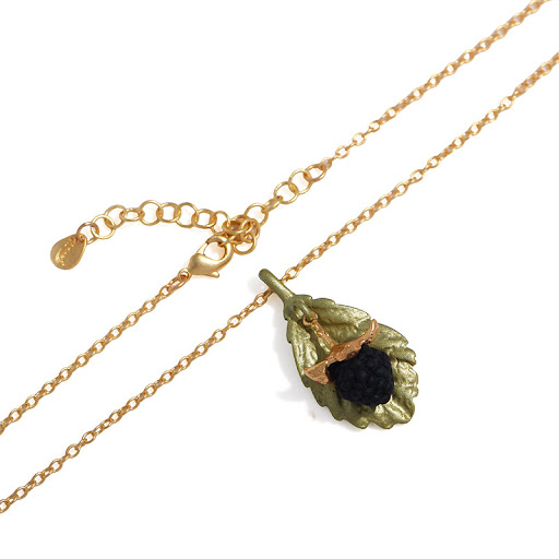 Title 4, Plant Jewelry Leaf Necklace Mori Style Short Ne...