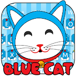 Cover Image of Télécharger Blue Cute Kitty Keyboard Theme 10001009 APK
