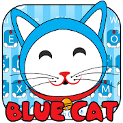 Blue Cute Kitty Keyboard Theme  Icon