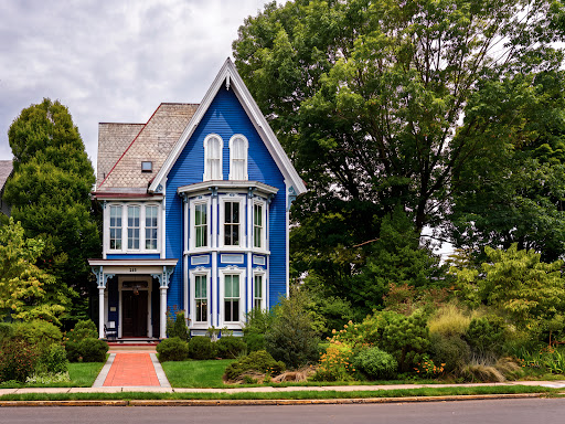 Blue Victorian house with lush garden - Buy this luxury property in Doylestown, 6 bedrooms