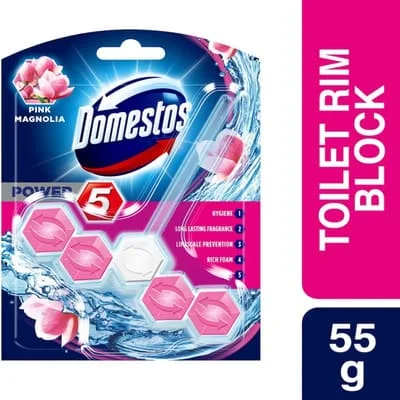 Domestos Pink Toilet Rim Block 55 Gm