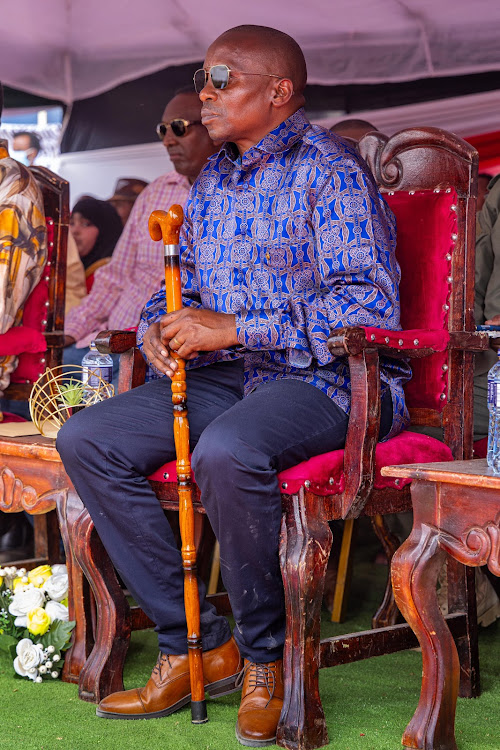 Interior Cabinet Secretary Kithure Kindiki at Shanta Abaq Town in Lagdera Constituency in Garissa on March 5, 2024