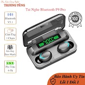 Tai Nghe Bluetooth Không Dây F9 Pro Có Micro Dock Sạc 2000 Mah Nhét Tai Chống Ồn Cảm Biến 1 Chạm