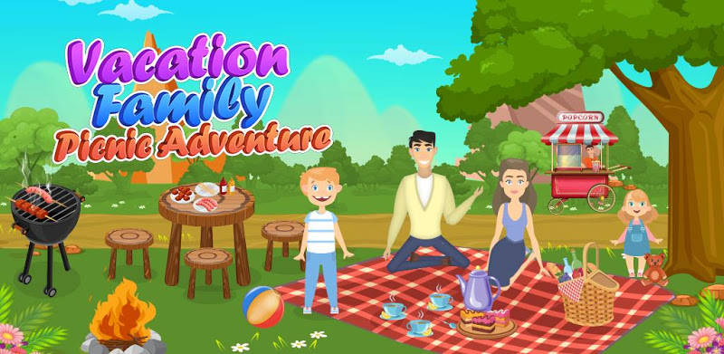 Aventura de picnic familiar de