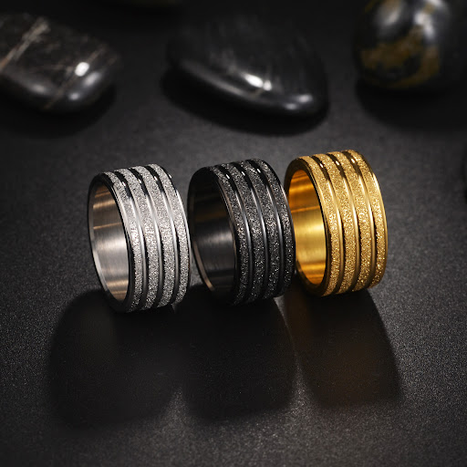 Title 3, European and American 10MM wide frosted titaniu...