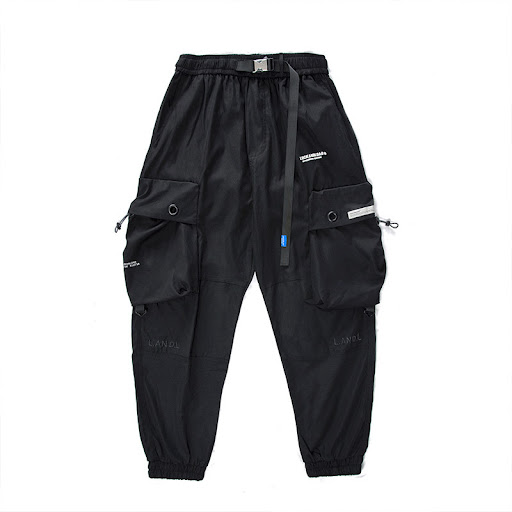 Title 3, Loose, large-pocketed, color-matched pants with...