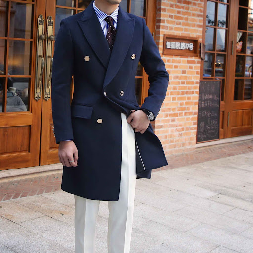 Title 4, British slim fit wool coat for men, offering cl...