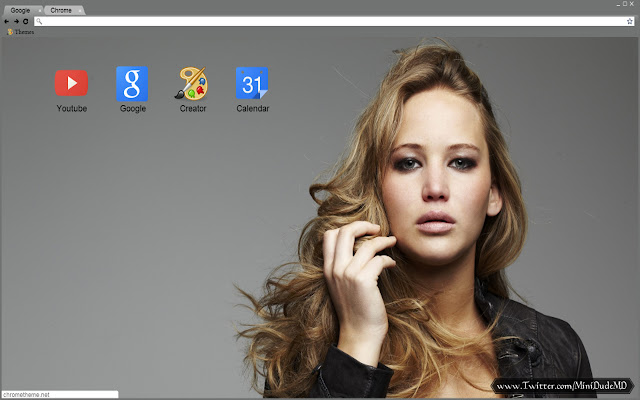 Jennifer Lawrence - Theme 1366x768 chrome extension