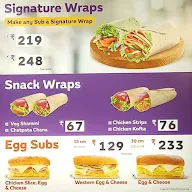 Subway menu 4