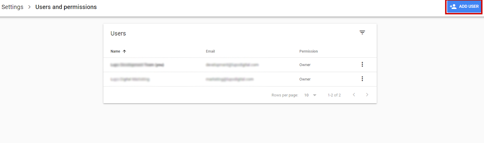 Adding a User to Your Google Search Console