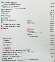 Daspalla Executive Court menu 7