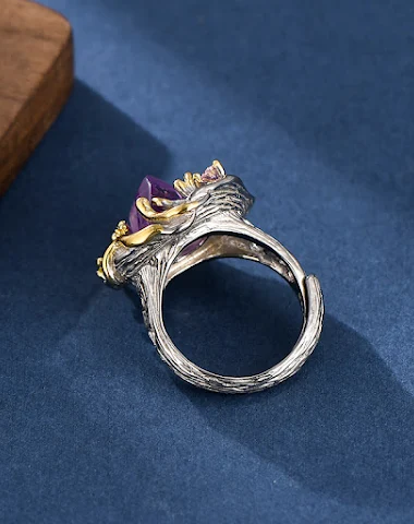 Bague Italienne Bicolore en Argent - 2