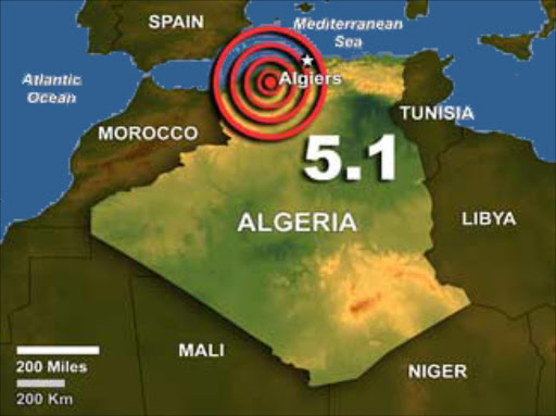 An earthquake hit Algeria's Bejaia region, 250 kilometres (155 miles) east of Algiers. File photo