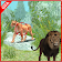 forêt sauvage lion chasse icon