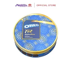 Hộp quà Tết bánh quy OREO, hộp thiếc 331.2g