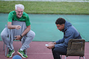 Bafana Bafana coach Hugo Broos and captain  Ronwen Williams