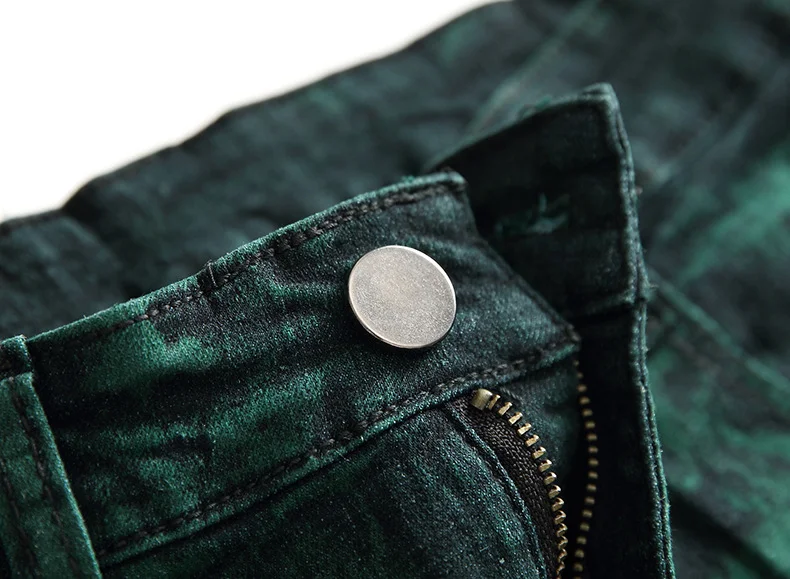Jeans rectos de hombre nuevos de primavera, estilo europeo y americano, con rodillas rotas y teñido anudado, ideales para un look moderno y casual.