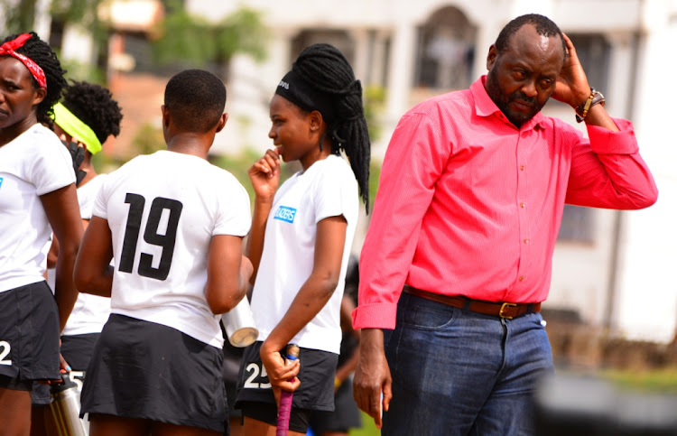 Blazers coach Jos Openda reacts during their KHU Premier League match against Lakers