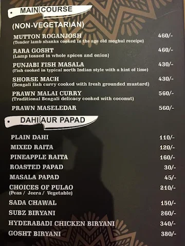 Food Mafia menu 